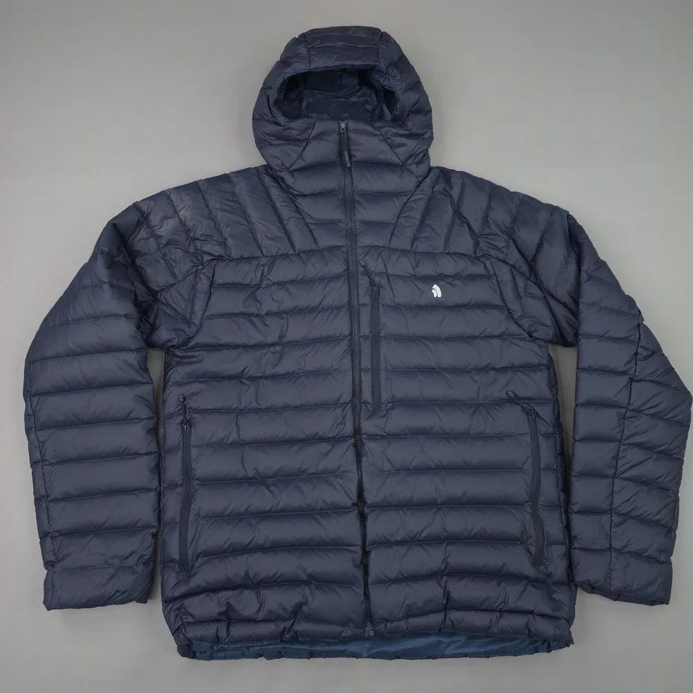 The North Face Jacket‎ Mens Small Blue Hooded Down Puffer Zip Pockets NF0A2TVW
